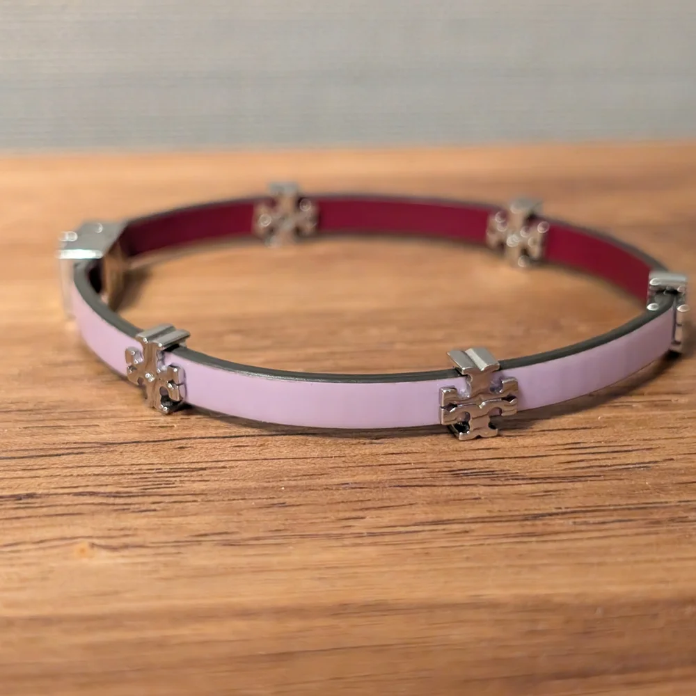 Elegant Purple and Silver Women's Bracelet